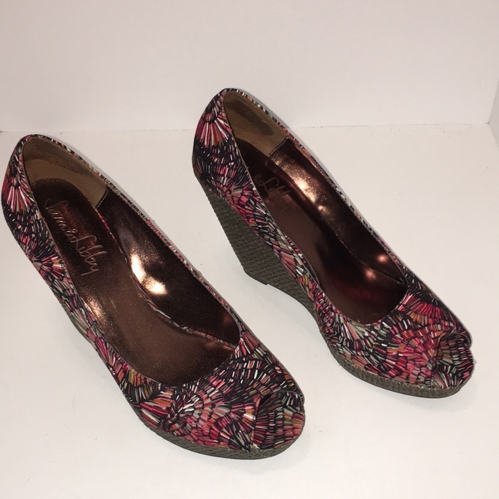 ❤️SAM & LIBBY‎ Monami Peep-Toe Wedge ~ 10
